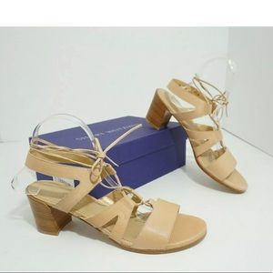 Stuart Weitzman Beige Leather High Heels Sandals